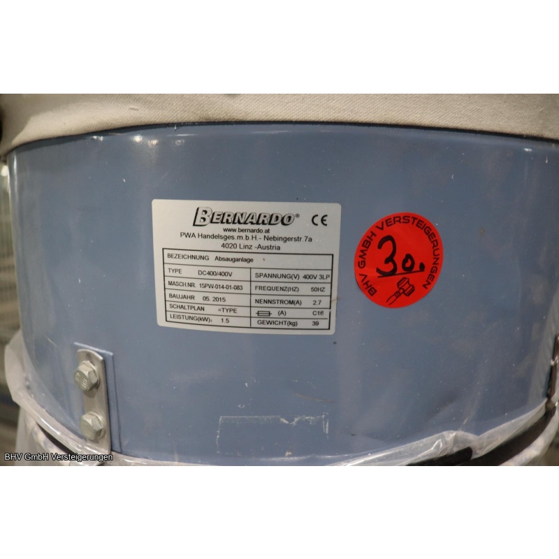 Absauganlage Bernardo DC 400/400 V